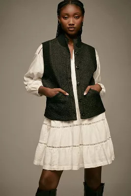 By Anthropologie Quilted Ribbed Vest | Anthropologie (US)