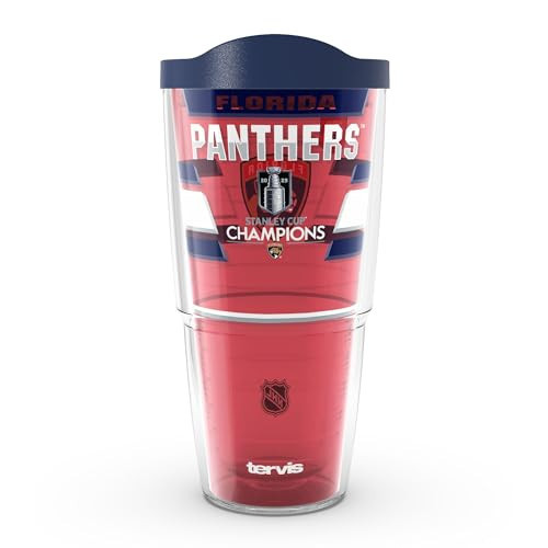 Tervis NHL Florida Panthers - 2025 NHL Stanley Cup Champions Made in USA Double Walled Insulated Tumbler Travel Cup Keeps Drinks Cold & Hot, 24OZ, Classic | Amazon (US)