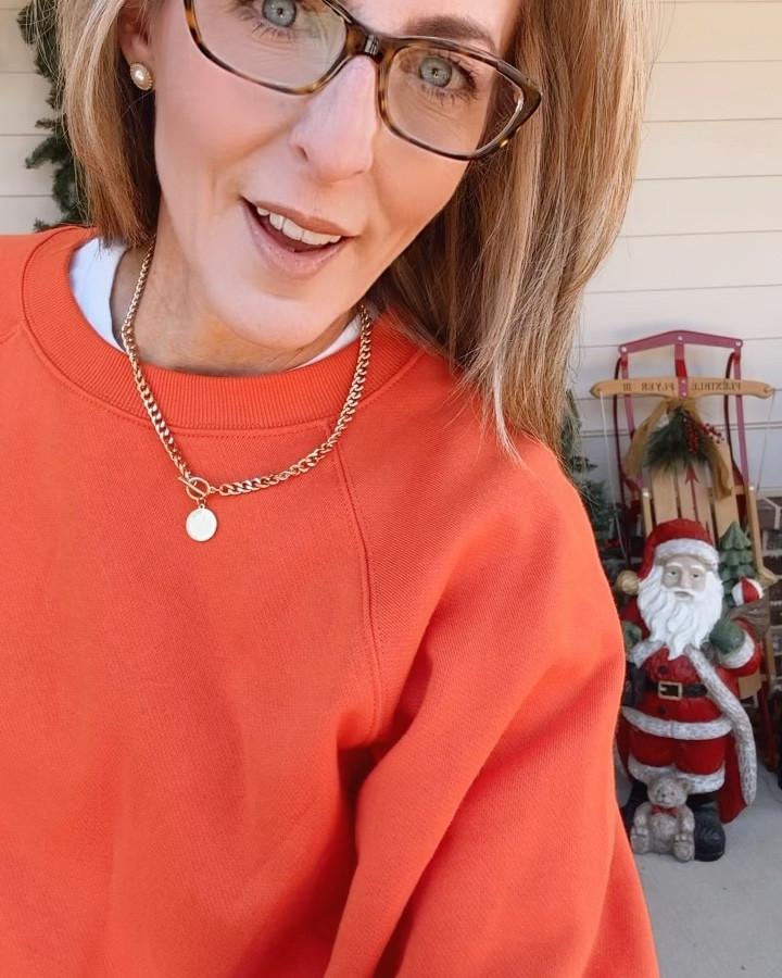 Today’s outfit of the day is this Raglan orange sweatshirt from Old Navy paired with my very favorite pair of Amazon jeans I’ve literally had on repeat since they came in in December! Also, wearing my new favorite everyday shoes- Tecova boots ! Ring size medium in the sweatshirt, size 26 in the jeans and boots fit true to size

#LTKSeasonal #LTKOver40 #LTKStyleTip

#LTKWatchNow #LTKStyleTip #LTKFamily