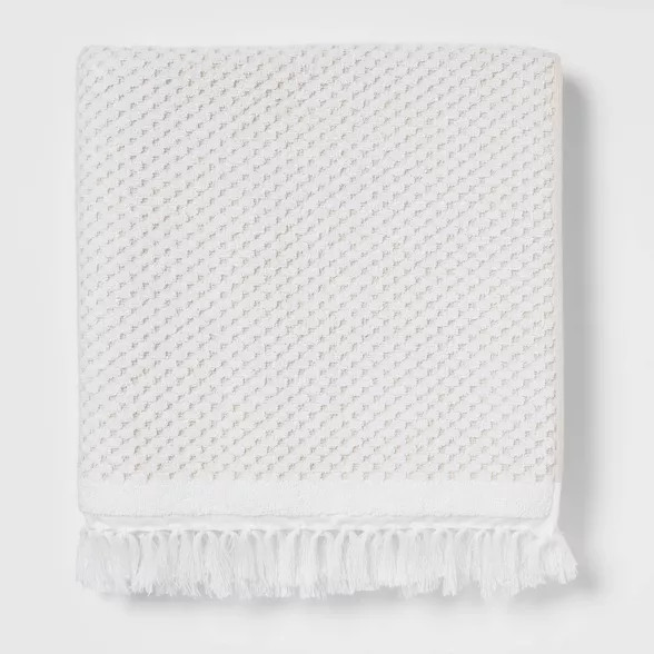 Knotted Fringe Towels White - Threshold™ | Target