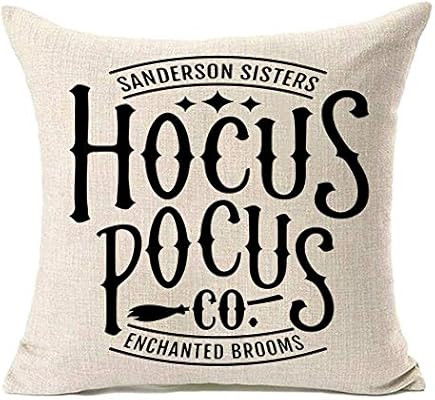 MFGNEH Sanderson Sisters Hocus Pocus Co Enchanted Brooms Halloween Pillow Covers 18x18,Halloween ... | Amazon (US)