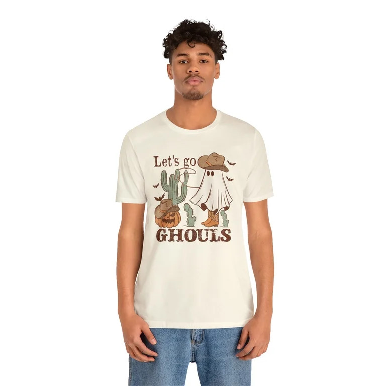 Lets Go Ghouls Spooky Western Halloween Shirt, Ghost Cowboy, Halloween 2023 | Walmart (US)