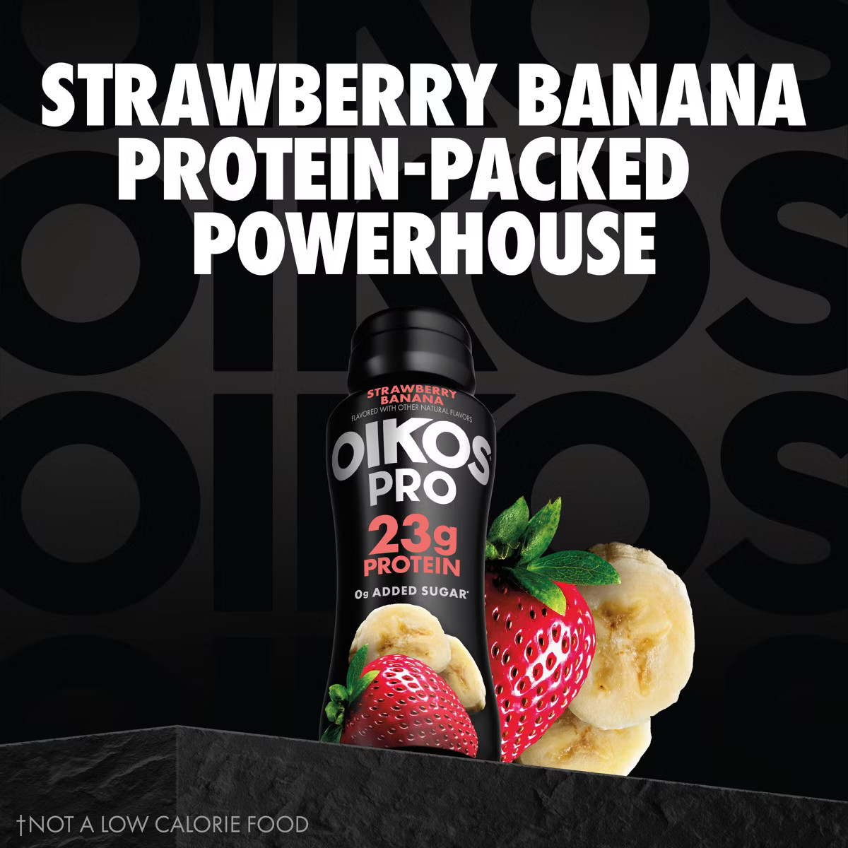 Oikos Pro Fat Free Strawberry Banana Cultured Dairy Drink - 23g Protein 7 fl oz | Target