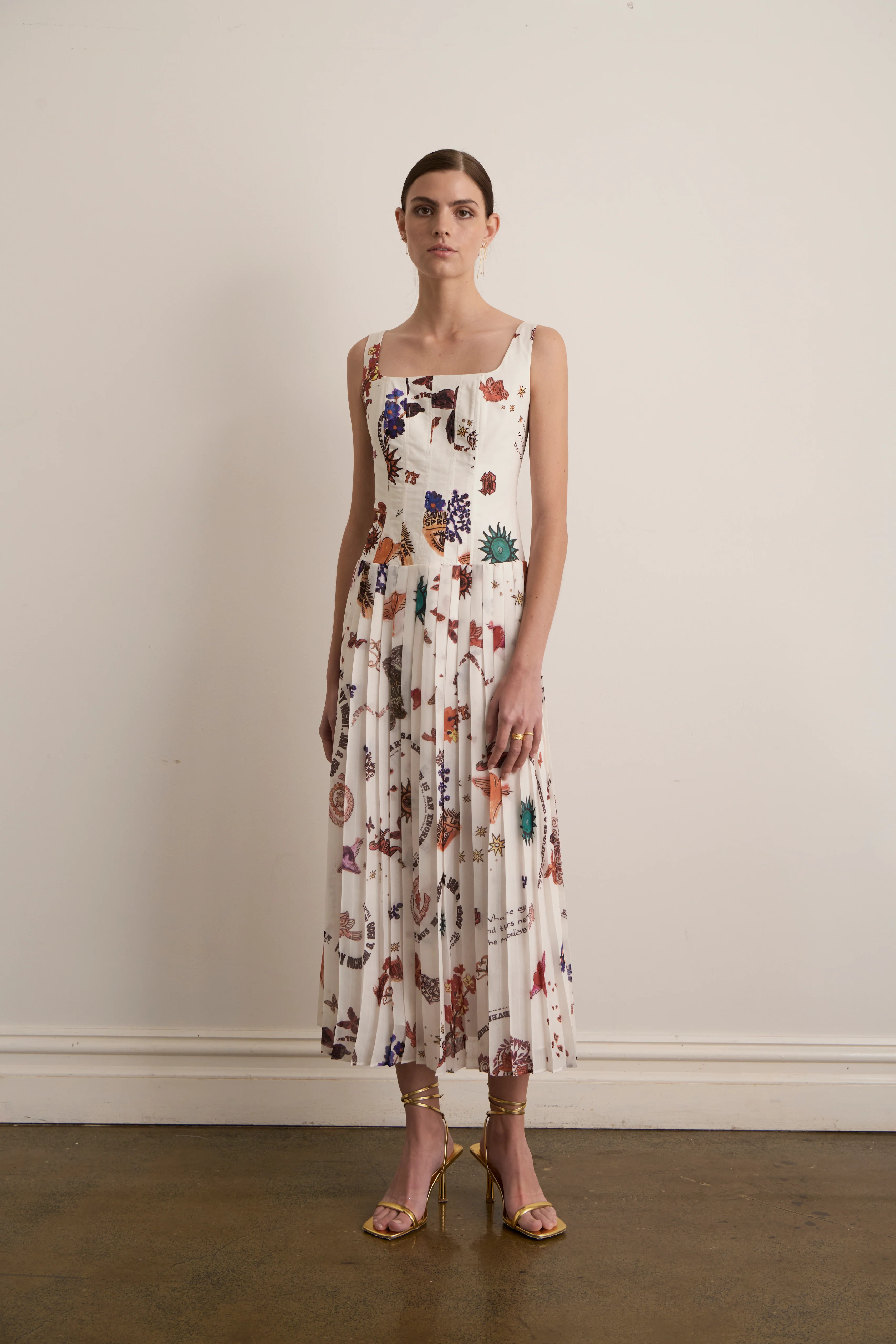 Caracus Pleated Corset Dress | Kate Ford