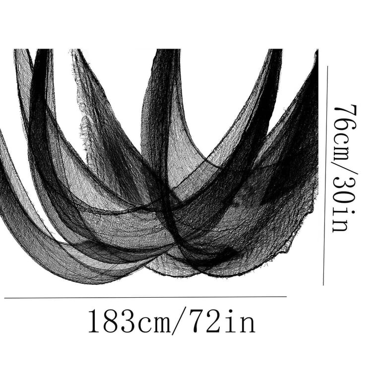 Yhmxh Halloween Spider Web Decor, 72"x30" Stretchy Cobweb Fabric, Spooky Mesh Netting Drape Cloth... | Walmart (US)