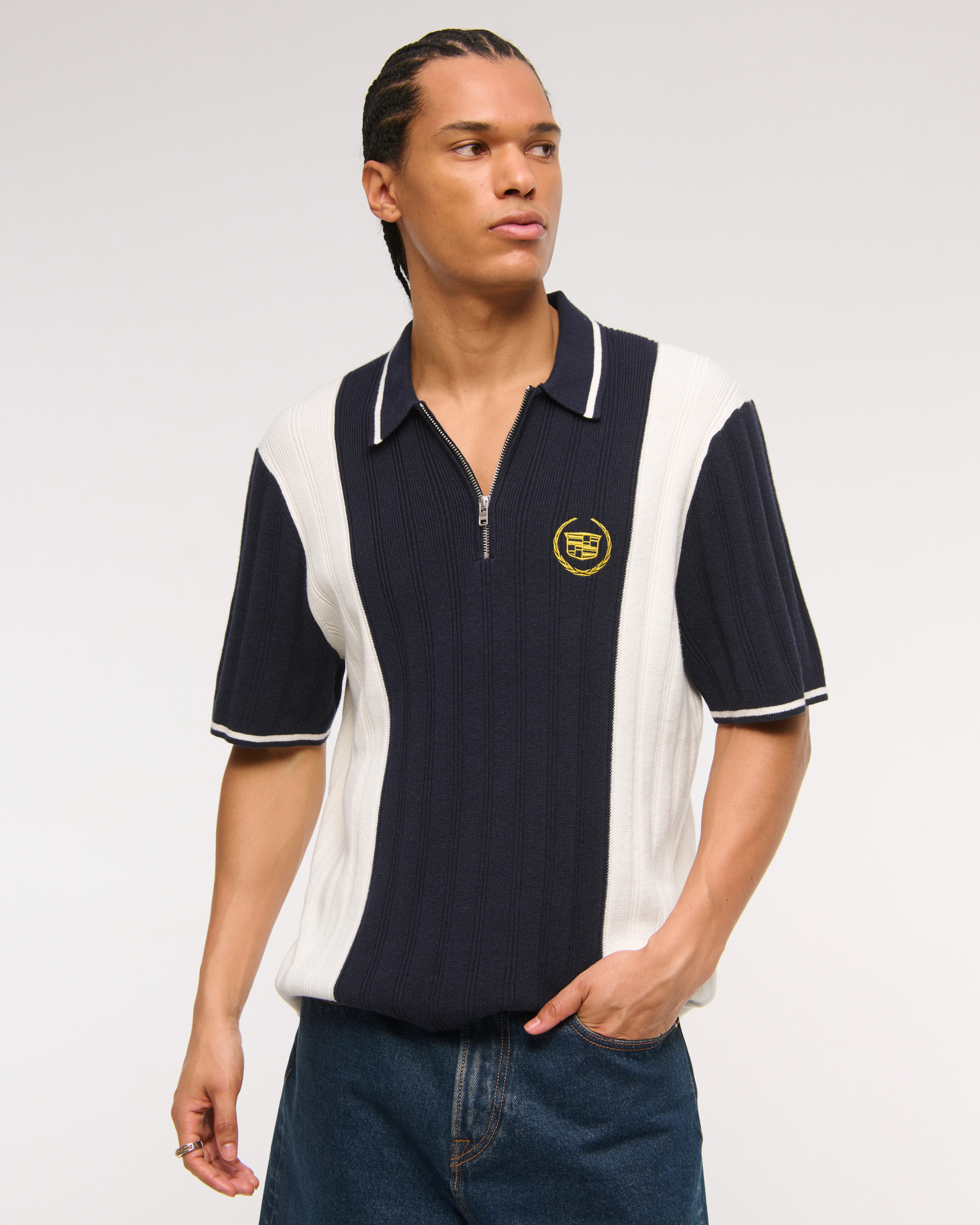 Cadillac Zip Sweater Polo | Abercrombie & Fitch (US)