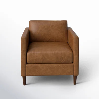 Clifford Genuine Leather Custom Armchair | Wayfair North America