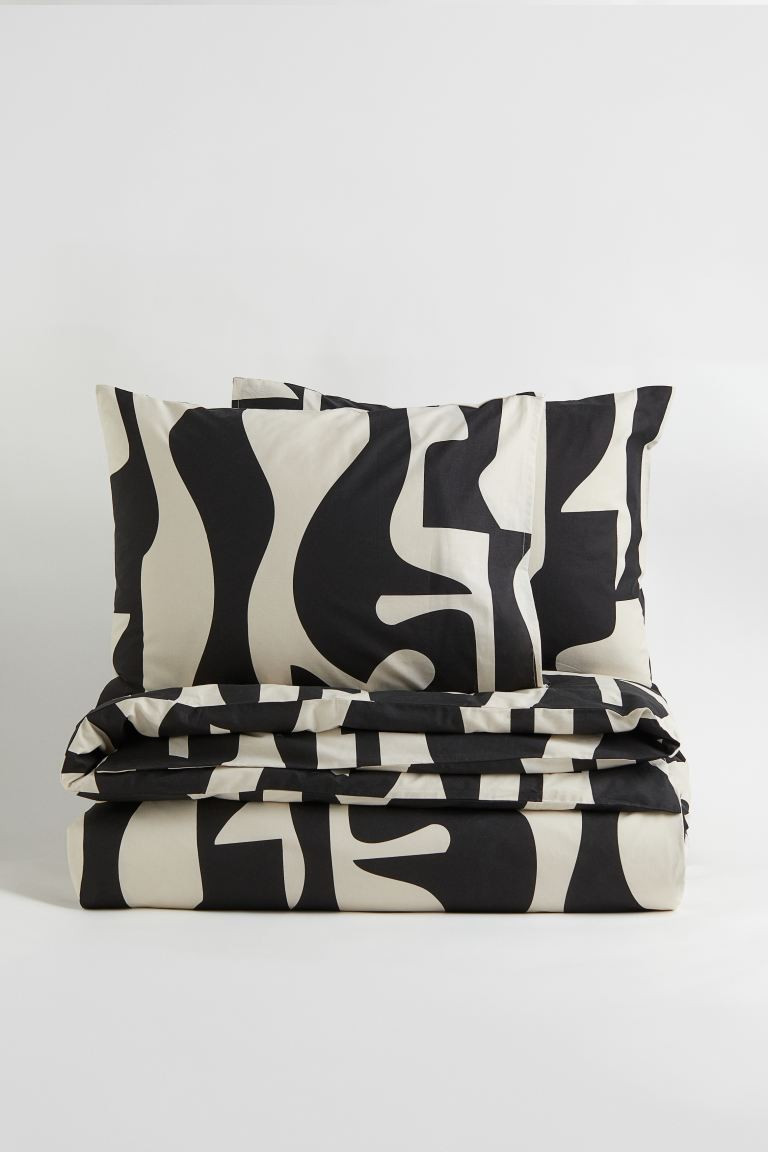 Cotton double duvet cover set | H&M (UK, MY, IN, SG, PH, TW, HK)