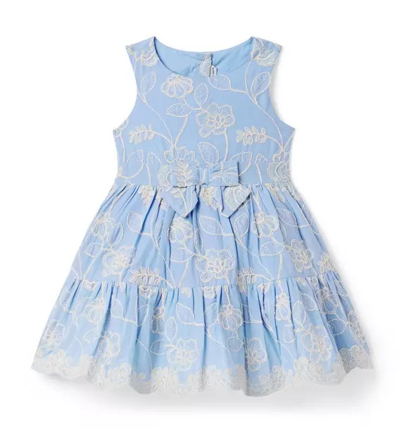 Embroidered Floral Bow Dress | Janie and Jack