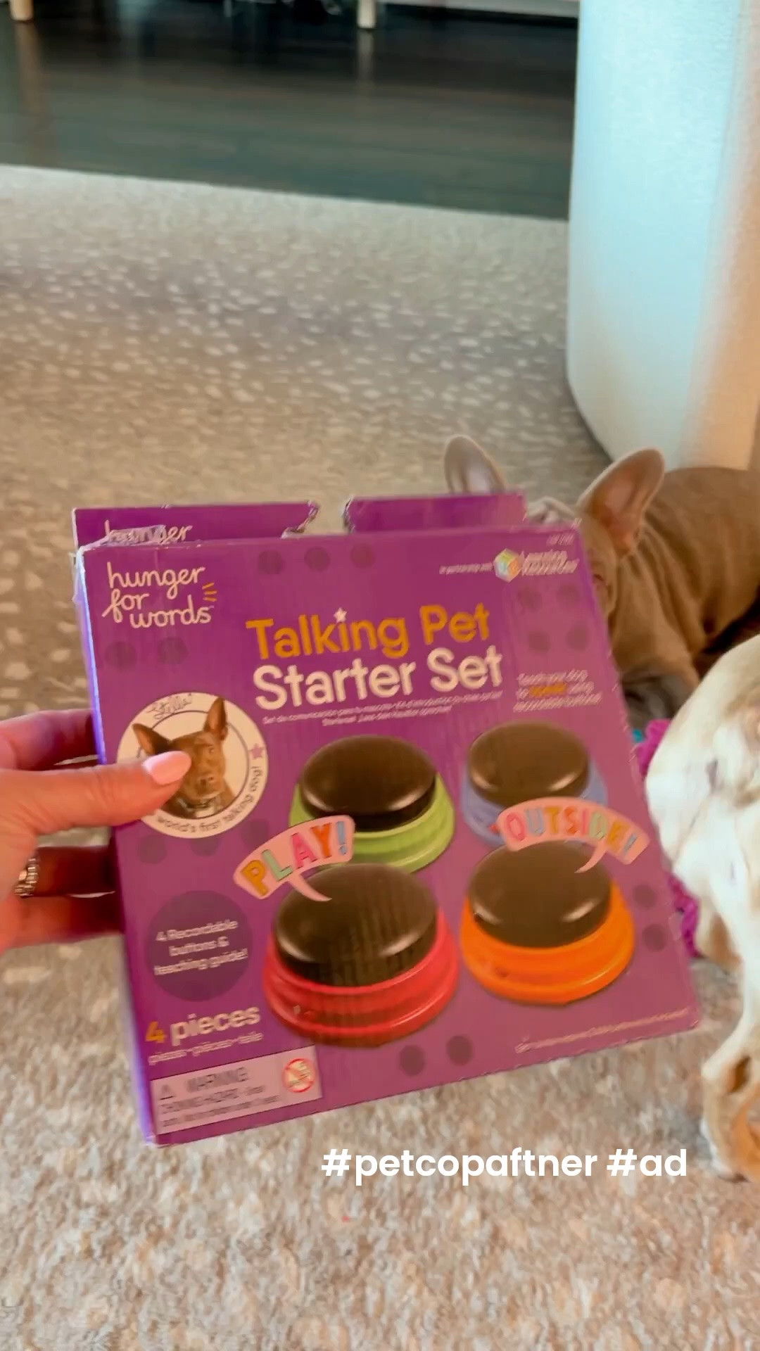 These talking buttons from @petco are the best for training your dogs! You can customize each button by recording what you want each button to say.￼#petcopartner #ad