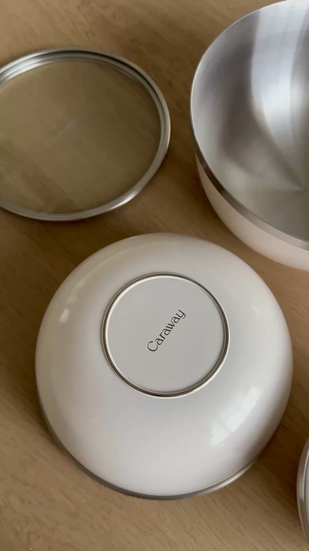 My most recent Caraway addition. These boxing bowls are stainless steel and match my kitchen aesthetic. But the best part is the glass lids for each bowl. No more Saran Wrap or alumjni foil when you want to store something  

#LTKmomlife #LTKOver40 #LTKHome