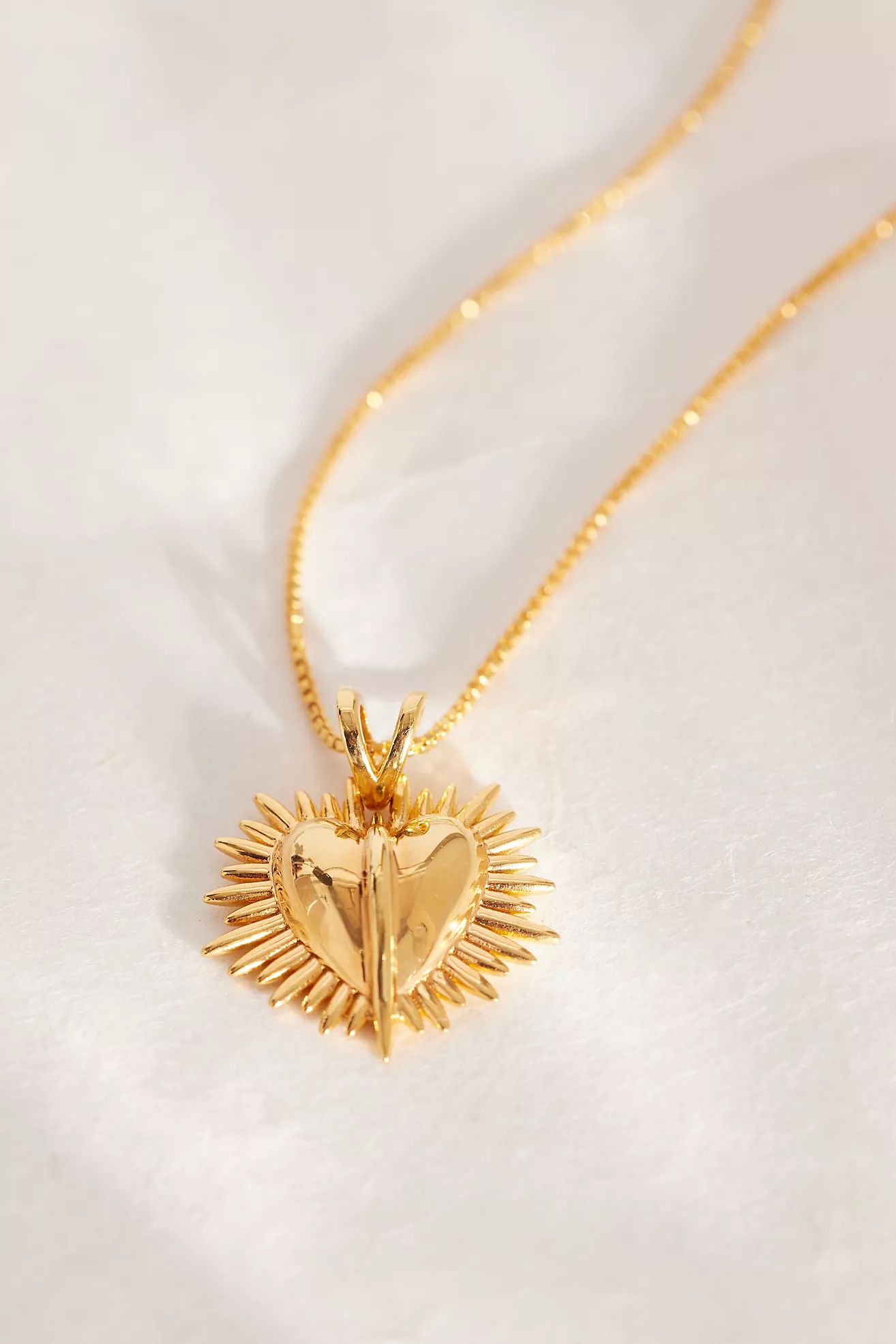 Rachel Jackson Gold-Plated Electric Love Pendant Necklace | Anthropologie (UK)