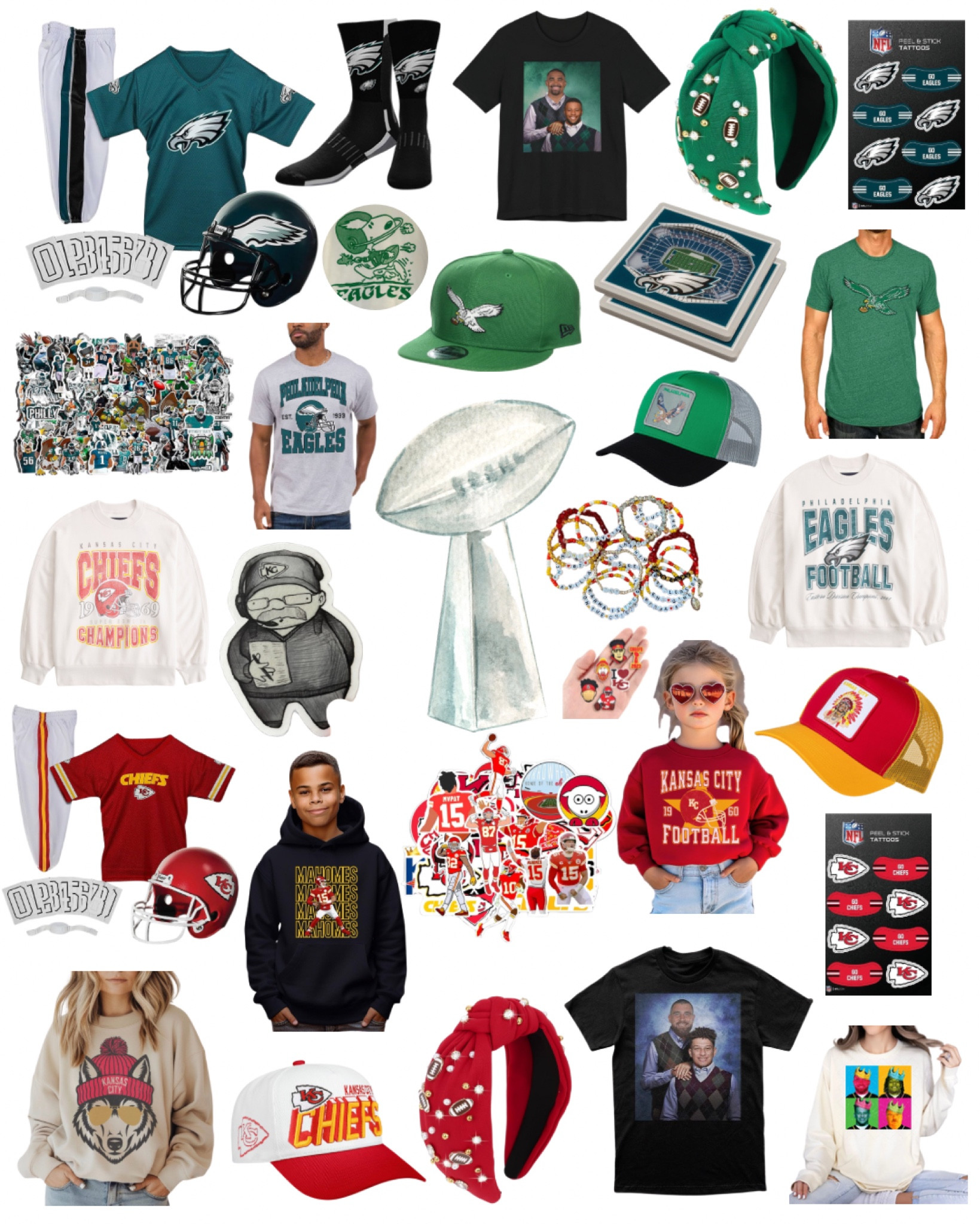 super bowl ready! 
🏈♥️💛 or 🏈💚🖤

#LTKSeasonal #LTKFindsUnder100 #LTKFamily