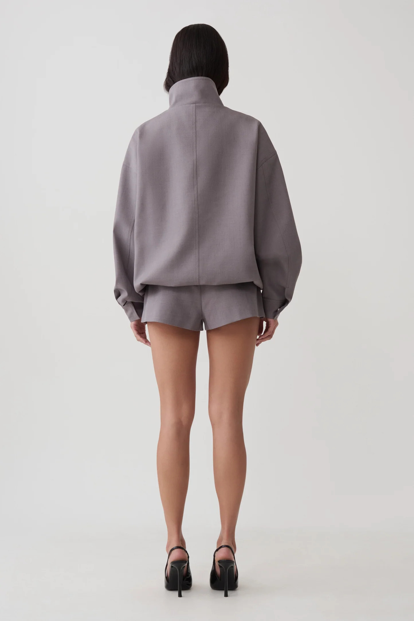 Jennina Mini Short - Light Grey Marle | MESHKI US