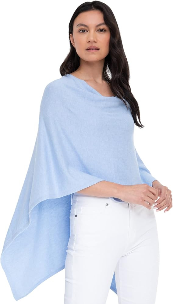 Caroline Grace Cashmere Blend Poncho by Alashan Lightweight & Super Soft - 95% Cotton 5% Cashmere... | Amazon (US)