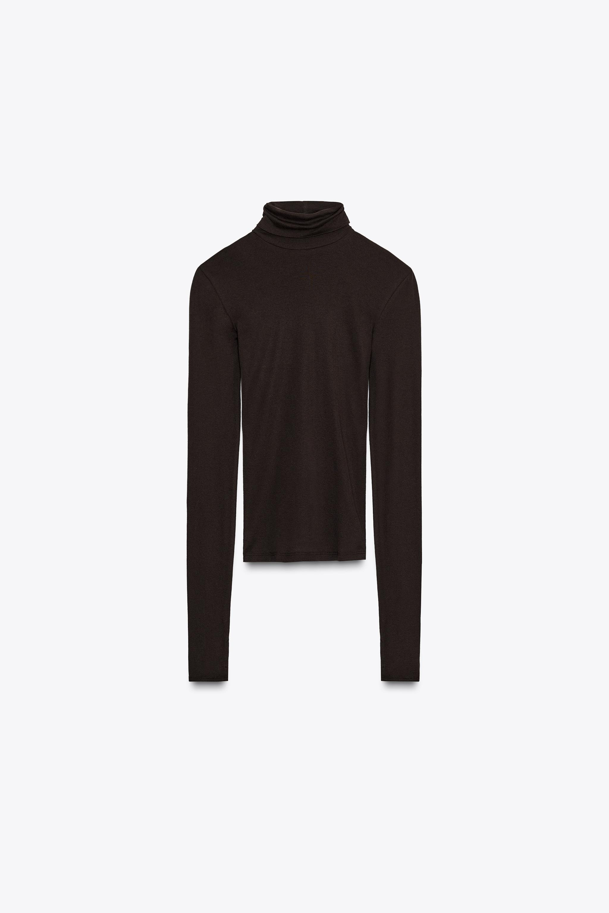 SLIM MOCK NECK T-SHIRT | Zara US