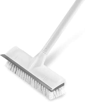 BOOMJOY Floor Scrub Brush with Long Handle, 2 in 1 Scrape and Brush, Stiff Bristles for Cleaning ... | Amazon (US)