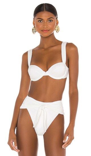 Claudia Bikini Top in Off White | Revolve Clothing (Global)