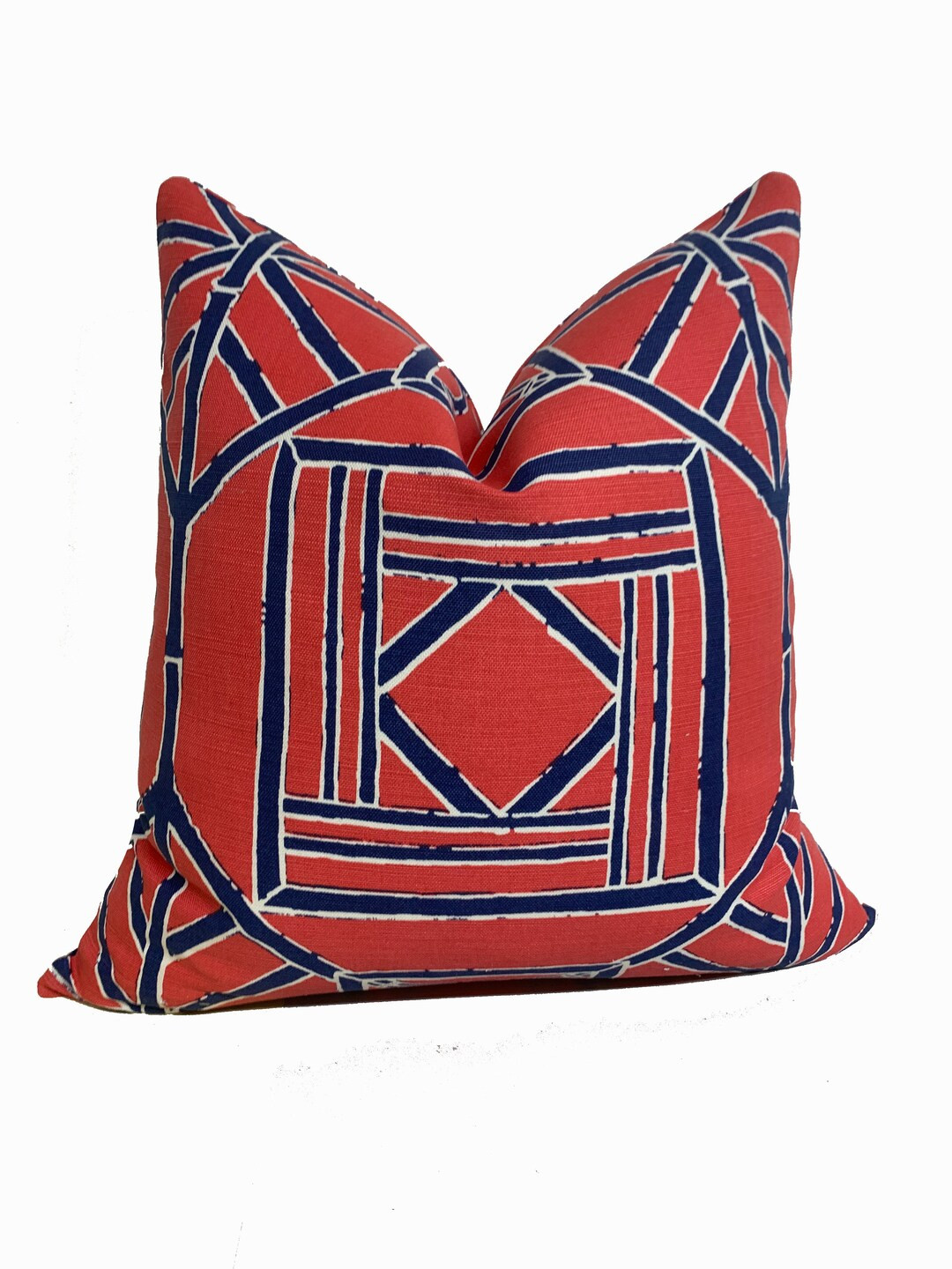 Thibaut Shoji Panel Dynasty Collection Red and Blue Cushion Cover Pillow Cover Double Sided - Ets... | Etsy (US)