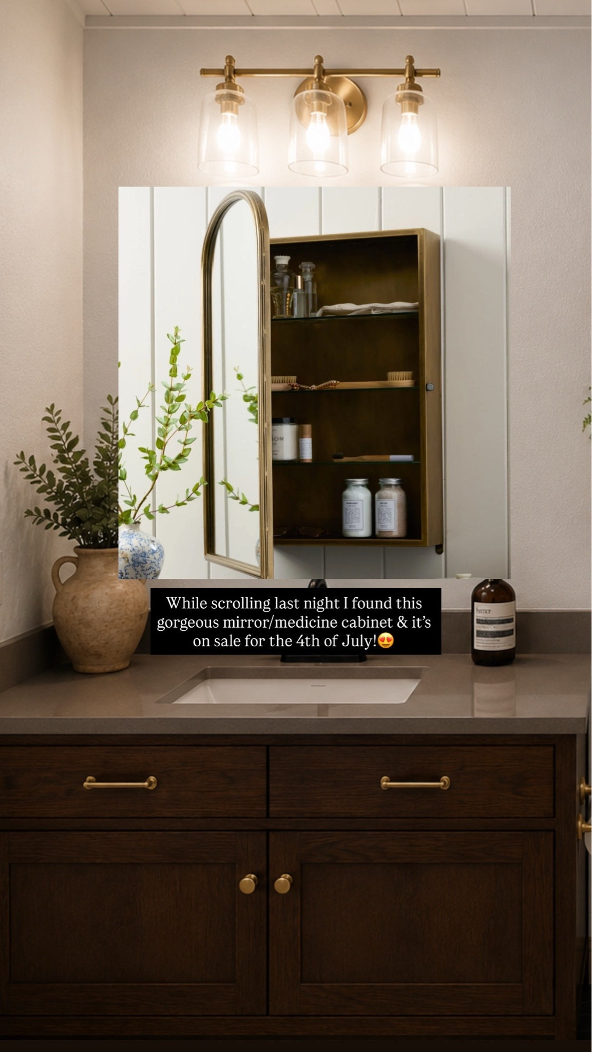 Magnolia mirror and medicine cabinets are on sale for the 4th of July!

Black mirror, brass mirror, wood mirror, bathroom mirrors

#LTKHome #LTKSaleAlert
