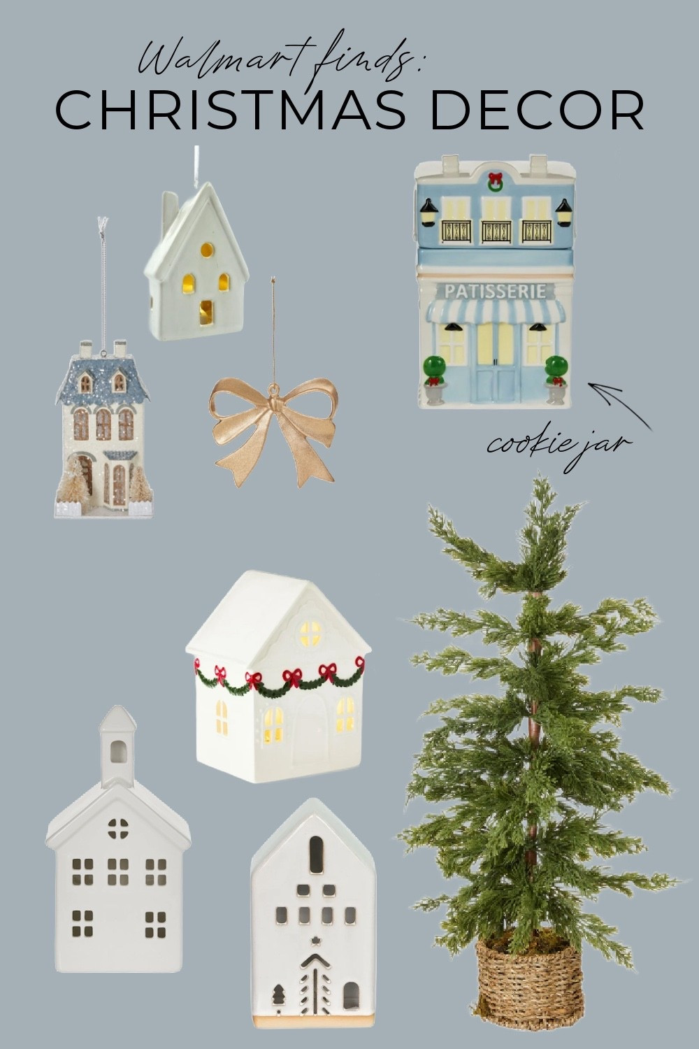 Beautiful Christmas decor spotted at Walmart today. Couldn’t resist this adorable holiday patisserie cookie jar, plus ceramic house with garland. I also picked up some ornaments for our mini tree. (I’ll follow up with more photos in my feed.)

#LTKHoliday #LTKHome #LTKSeasonal