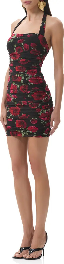 AFRM Bonnie Halter Neck Mesh Minidress | Nordstrom | Nordstrom