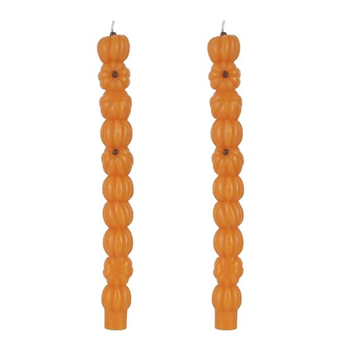 Ashland 10" Pumpkin Taper Candles, 2ct Fall Home Decor | Amazon (US)