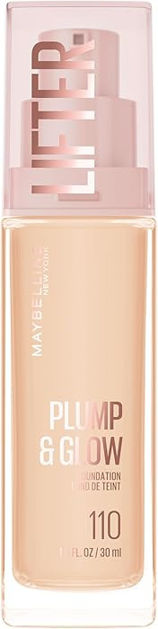 Maybelline Lifter Plump & Glow Foundation, Liquid Foundation with 2% Niacinamide + Hyaluronic Aci... | Amazon (US)