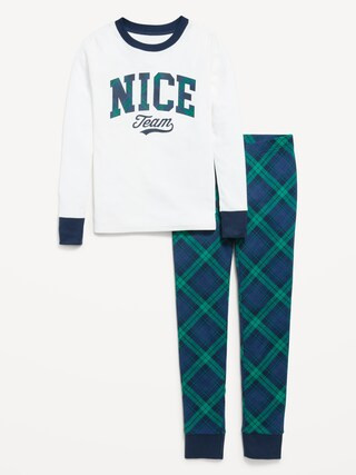 Gender-Neutral Snug-Fit Graphic Pajama Set for Kids | Old Navy (US)