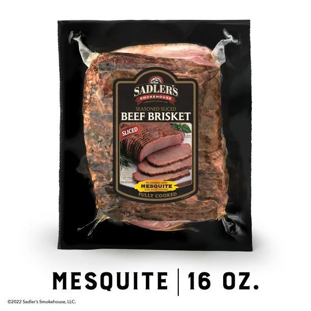 Sadler's Smokehouse Mesquite Smoked Sliced Beef Brisket, 1.0 - 1.6 lb Pack - Walmart.com | Walmart (US)