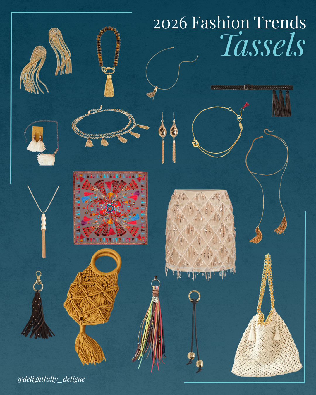 Tassels emerge as a 2026 trend, reimagined across bags, shoes, and clothing for a refined yet playful effect. 

 #LTKgrwm #LTKSeasonal #LTKOver40