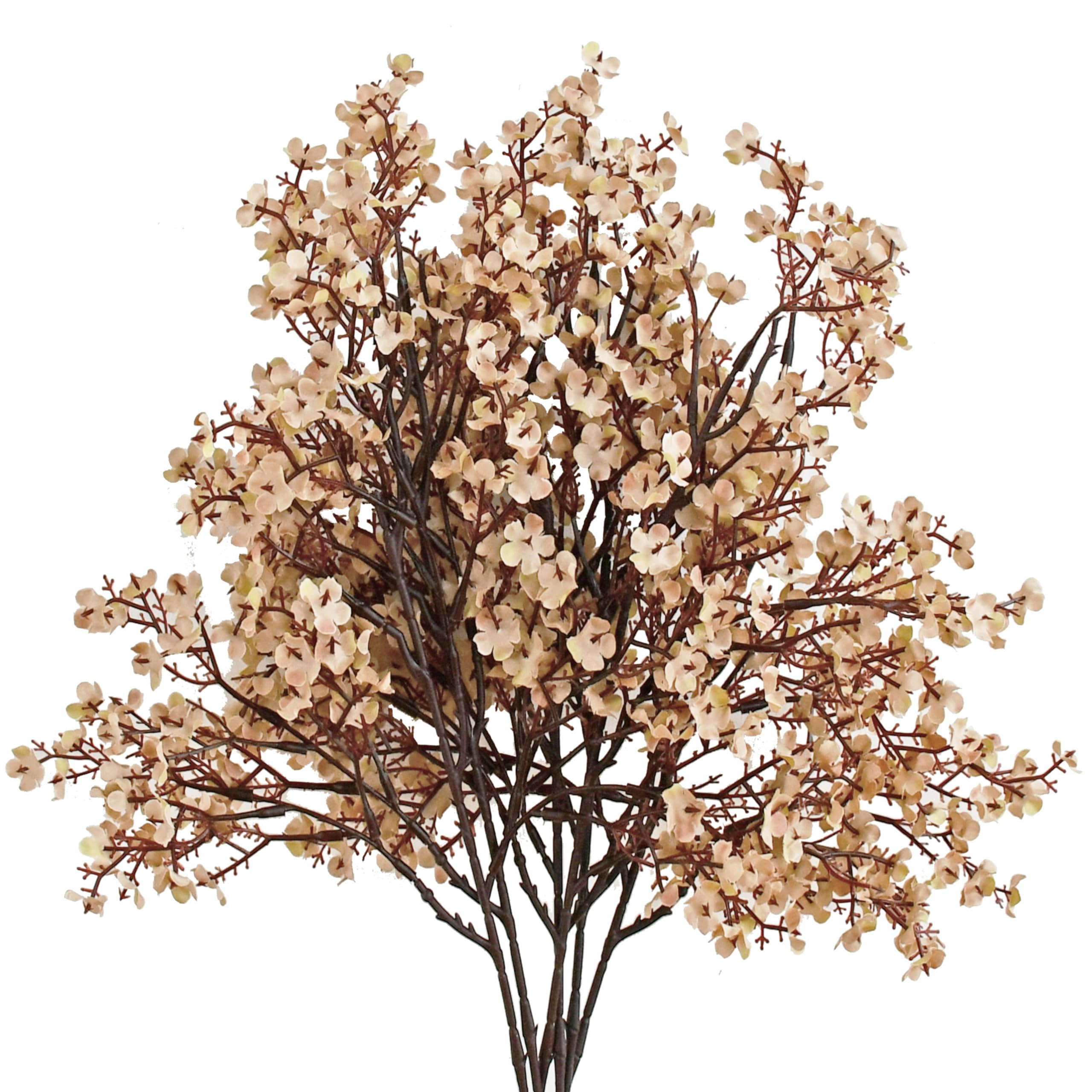 Mandy's Light Brown Artificial Baby’s Breath Flowers 6 Bundles Silk Gypsophila with Bendable St... | Amazon (US)