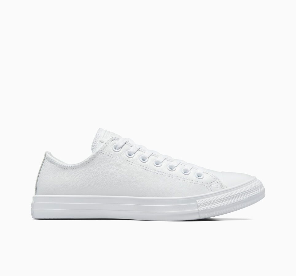 Chuck Taylor All Star Leather All White High Top Shoe | Converse (US)