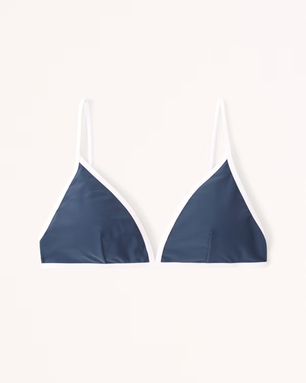 Women's Contrast Triangle Swim Top | Women's New Arrivals | Abercrombie.com | Abercrombie & Fitch (US)