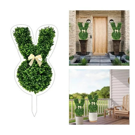 Hydrangea Artificial Flowers 2D Rabbit- Shape Plants, Artificial Green Plants, Suitable for Easter Porch Decoration Outdoor Indoor (Green) | Walmart (US)