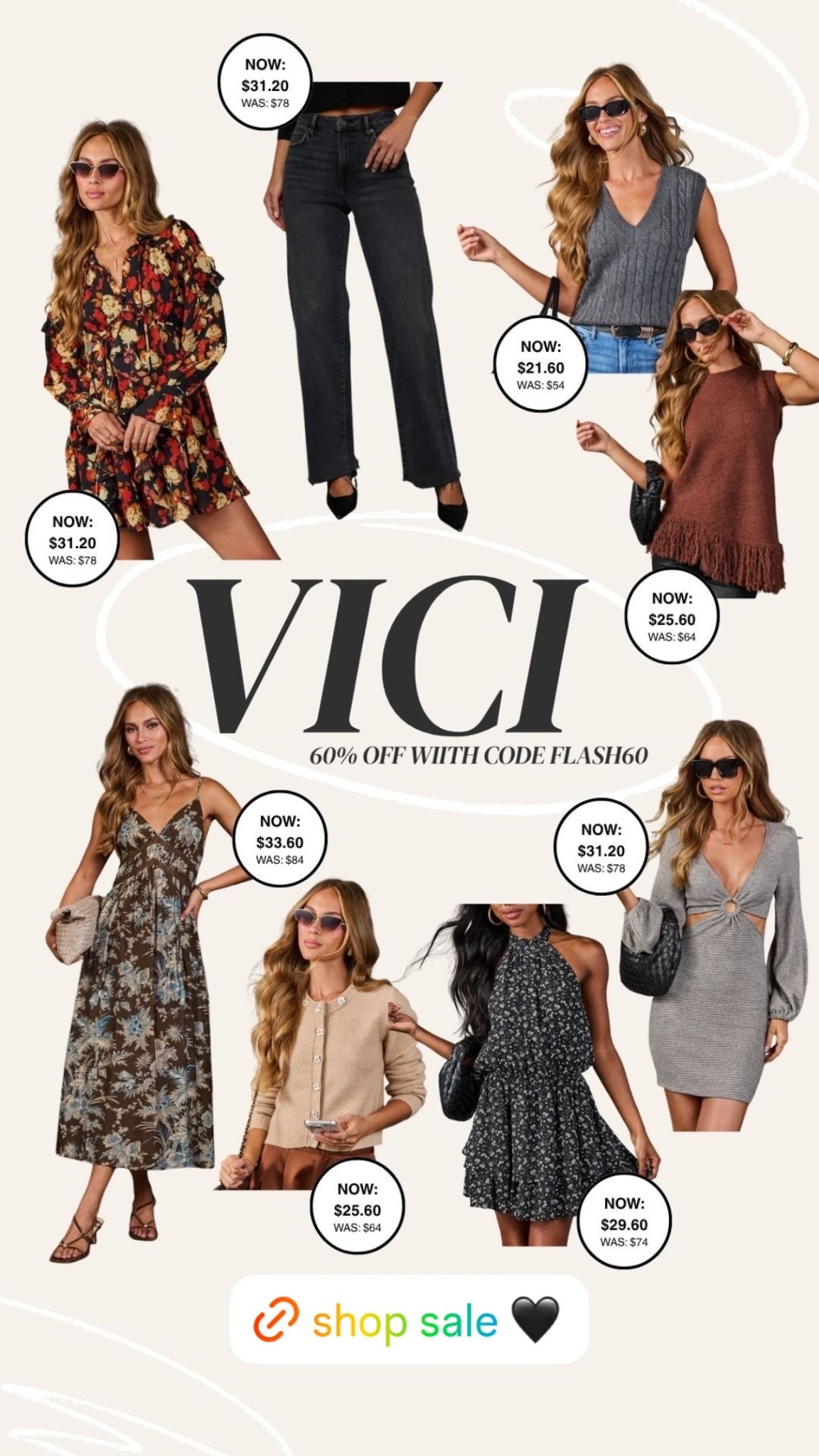 VICI’s Flash Sale is SO good! So many gorgeous fall finds are 60% off with code FLASH60! 🍂🤎 use code ILDA35 for 35% off everything else!

#LTKootd #LTKSeasonal #LTKSaleAlert