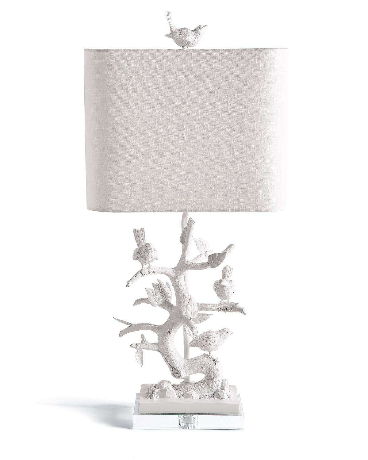 White Bird-on-Branch Lamp | Neiman Marcus
