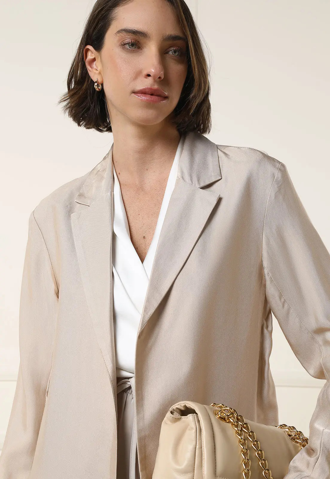 Blazer Forum Alfaiataria Bege | Dafiti (BR)