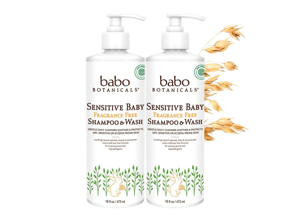 Sensitive Baby Fragrance-Free Baby Shampoo & Wash (2 pack) | Babo Botanicals