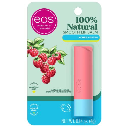eos Super Soft Shea Lip Balm Stick - Lychee Martini | Deeply Hydrates | Seals in Moisture | Sustainably-Sourced Ingredients | 0.14 oz | Amazon (US)