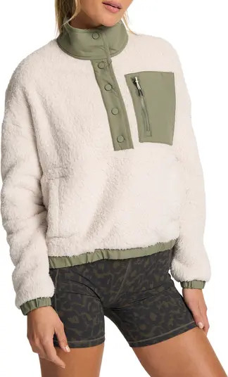 Faux Fur Half Placket Pullover | Nordstrom