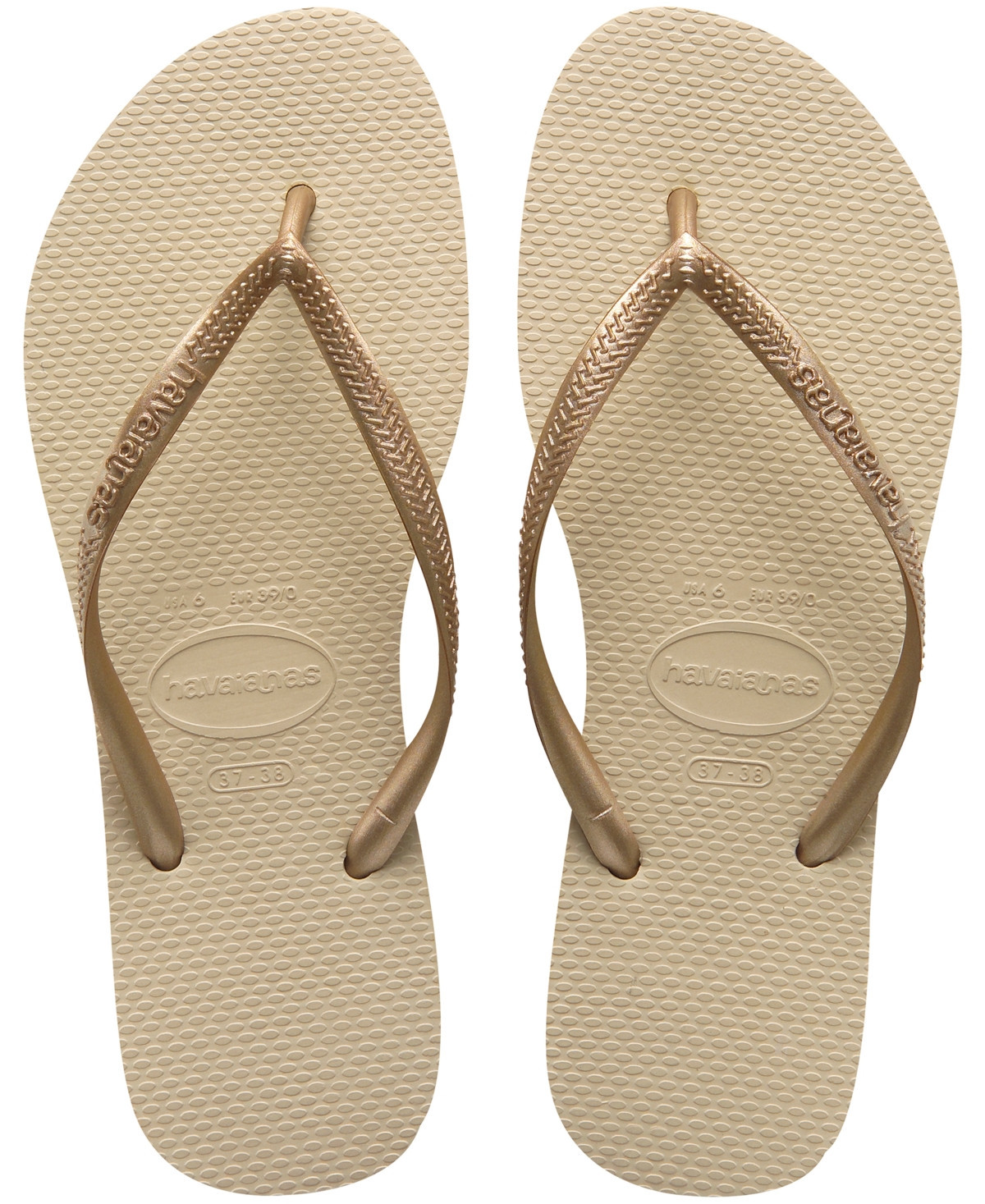 Havaianas Women's Slim Flip-flop Sandals - Sand Grey/Light Gold | Macy's