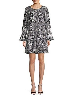 Leopard Print Fit-&-Flare Dress | Lord & Taylor