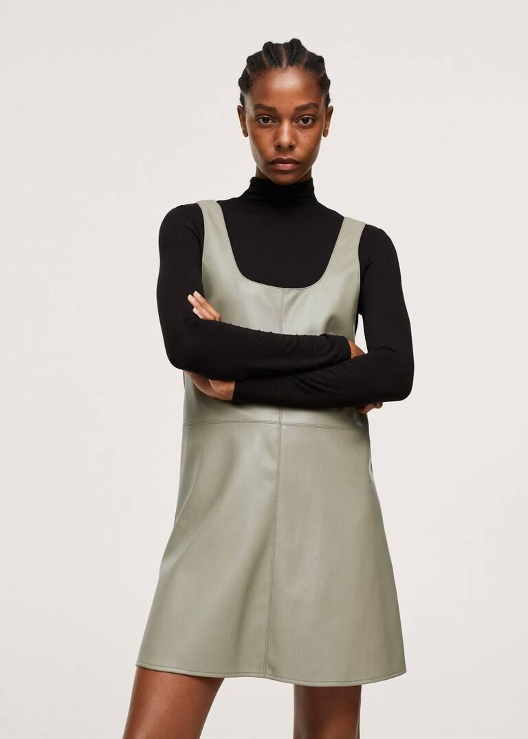 Faux-leather dress | MANGO (US)