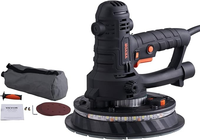 VEVOR Drywall Sander, 800W Electric Sander with 12 Sanding Discs, Variable Speed 1200-2300 RPM Wa... | Amazon (US)