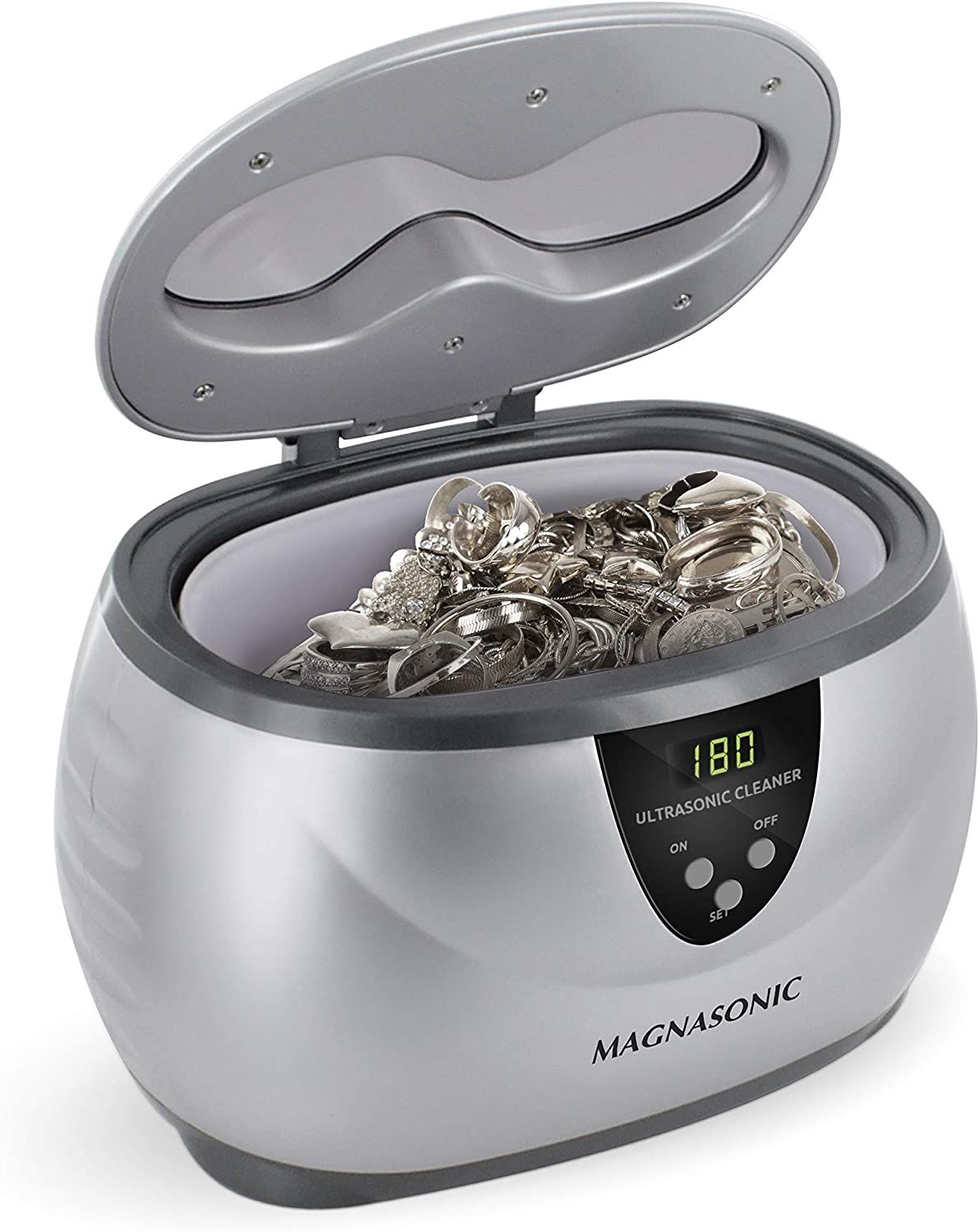 Magnasonic Professional Ultrasonic Jewelry Cleaner with Digital Timer for Eyeglasses, Rings, Coins ( | Amazon (US)
