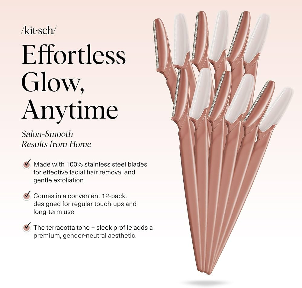 Kitsch Dermaplane Razor for Women Face – Face Razors for Women & Men, Eyebrow Trimmer & Face Sh... | Amazon (US)