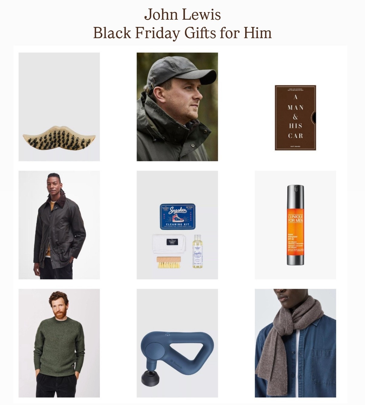 A selection of gifts for him
From stocking fillers to something more special …

All from John Lewis so it lightens the load and all on Black Friday offers. 
Many price matched 

#LTKCyberWeek #LTKsale #LTKgiftguide