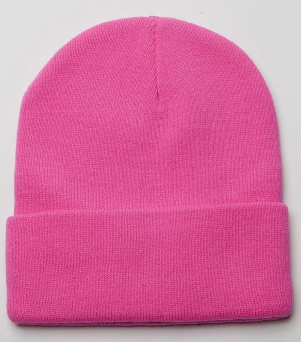 Stromguard Men Women Knit Skully Beanie Hat Ski Cap Cuff Slouchy Plain Solid Warm Winter - Pink | Walmart (US)