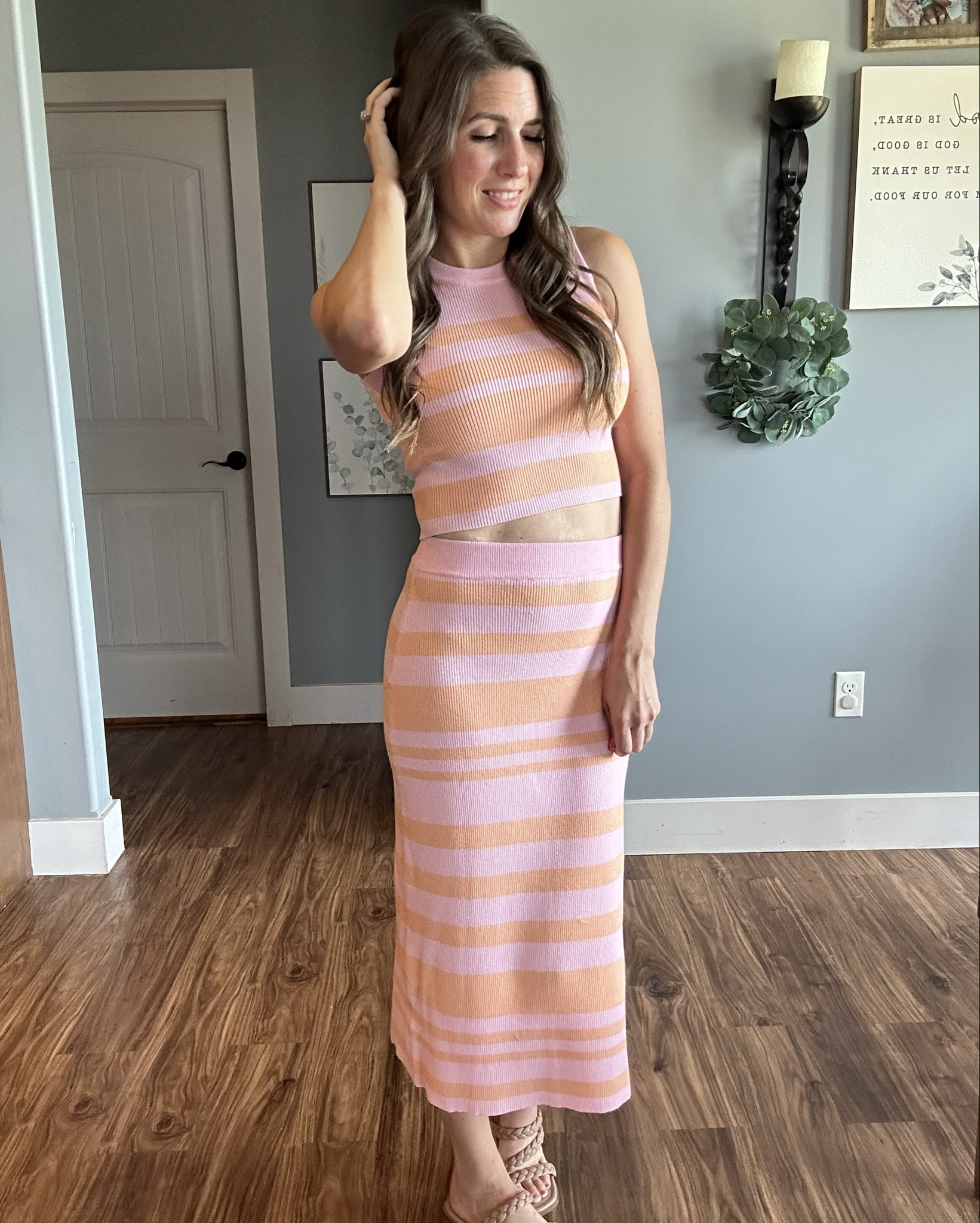 Love this knit two piece! 
Would make a great transition piece into fall! 

#LTKSeasonal #LTKStyleTip #LTKFindsUnder50